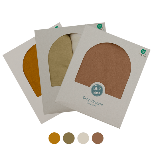 BB Kit sommeil 4 draps-housse bébé 60x120 cm Coton - Tons Beige / Marron