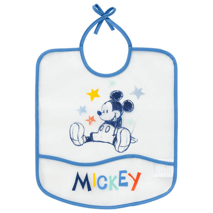 Bavoir 6 mois imperméable avec poche 28x32 cm - Mickey Cool - Disney Baby