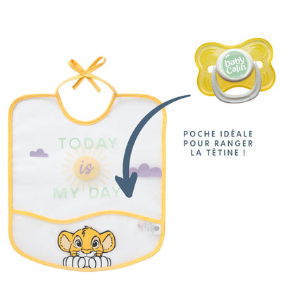 Bavoir imperméable à poche 6 mois - Roi Lion Cosy Time - 