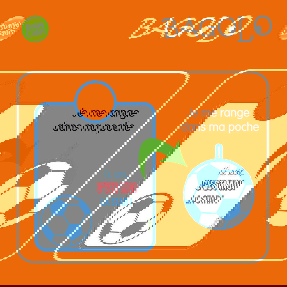 Bavoir pliable Bagolo football - 12 mois - BB Malin