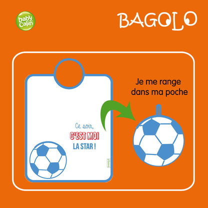 Bavoir pliable Bagolo football - 12 mois - BB Malin