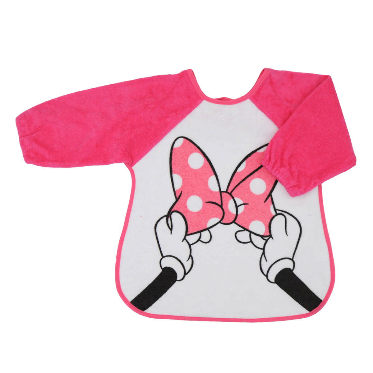 Bavoir tablier Disney Minnie avec manches en éponge 18 mois - 