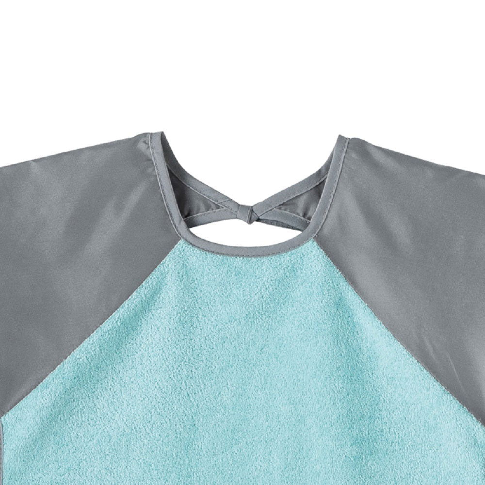 Bavoir tablier déperlant bleu et gris 18 mois - 