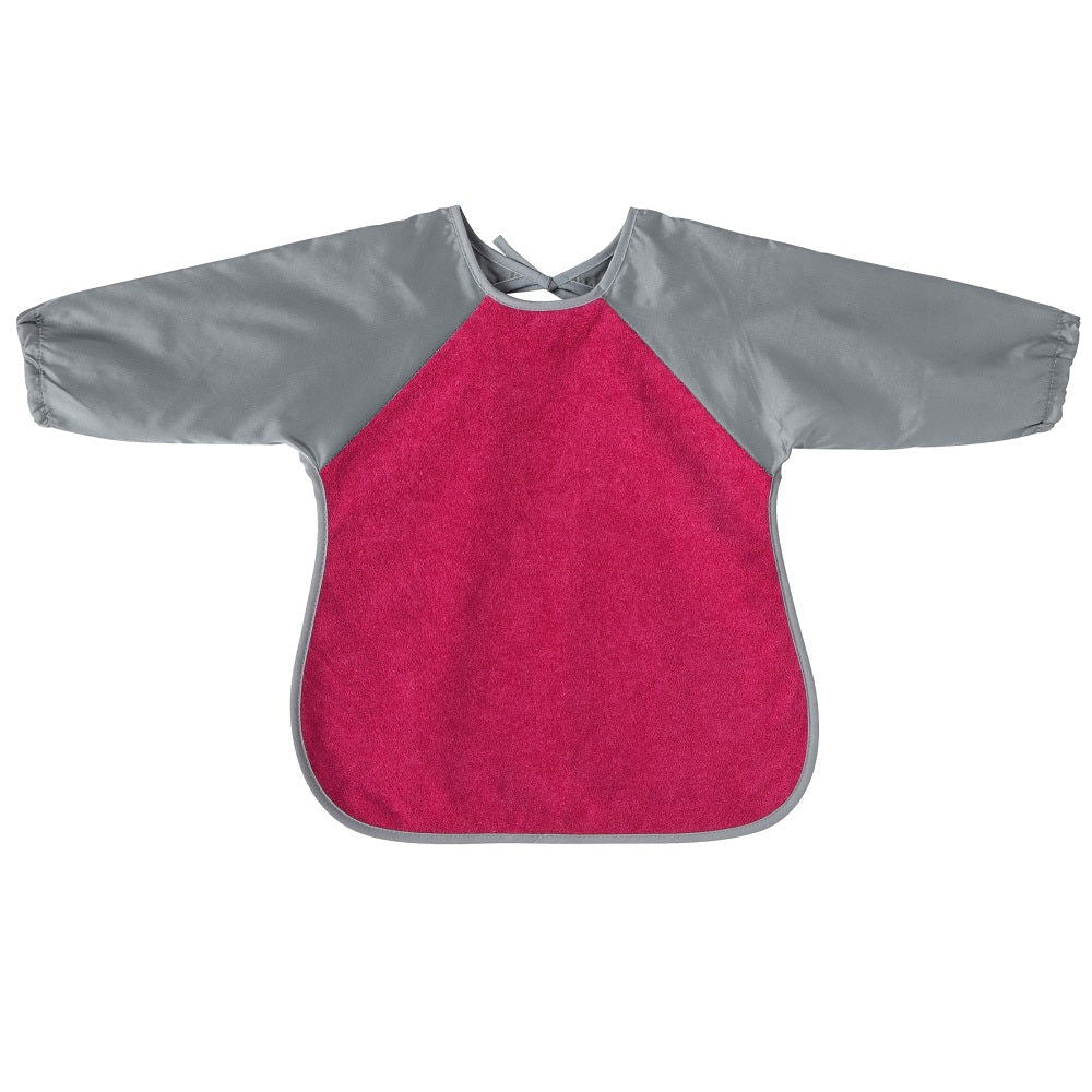 Bavoir tablier déperlant rose et gris 18 mois - Babycalin