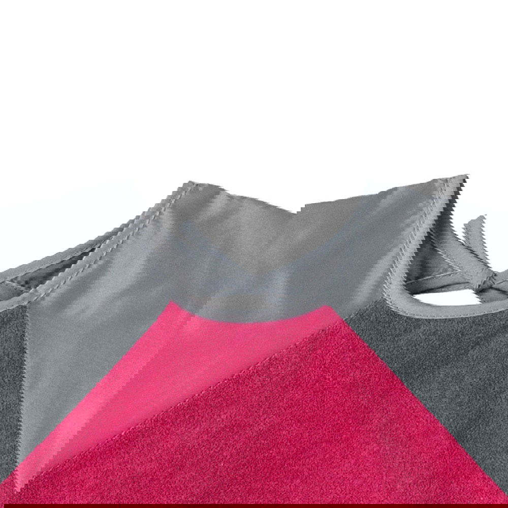 Bavoir tablier déperlant rose et gris 18 mois - 