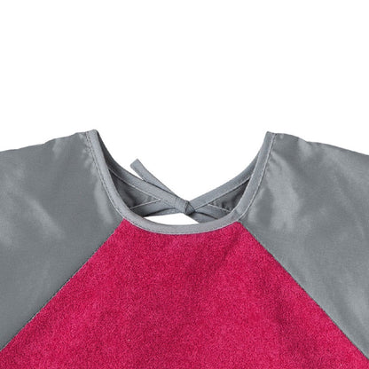 Bavoir tablier déperlant rose et gris 18 mois - 