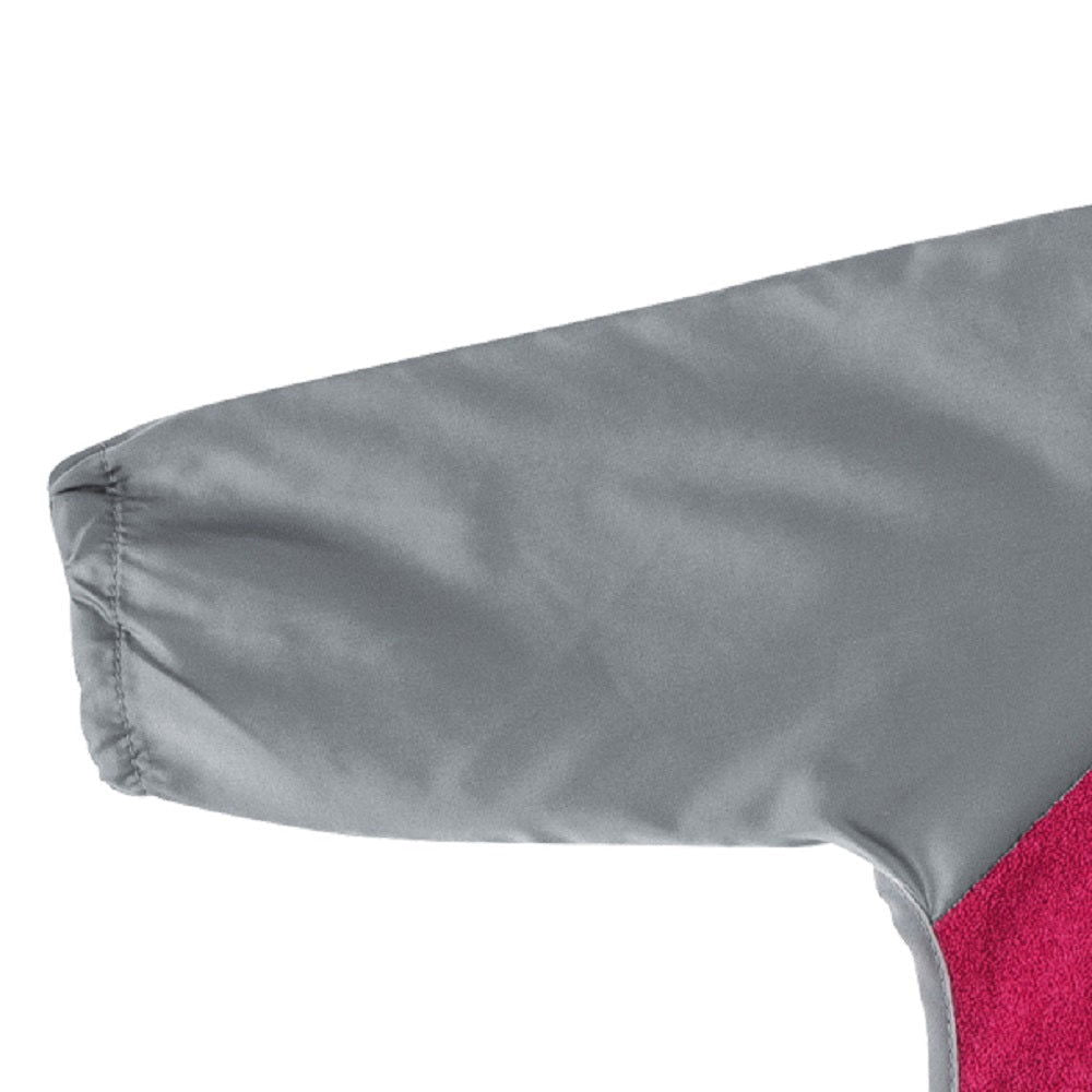 Bavoir tablier déperlant rose et gris 18 mois - 