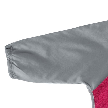 Bavoir tablier déperlant rose et gris 18 mois - 