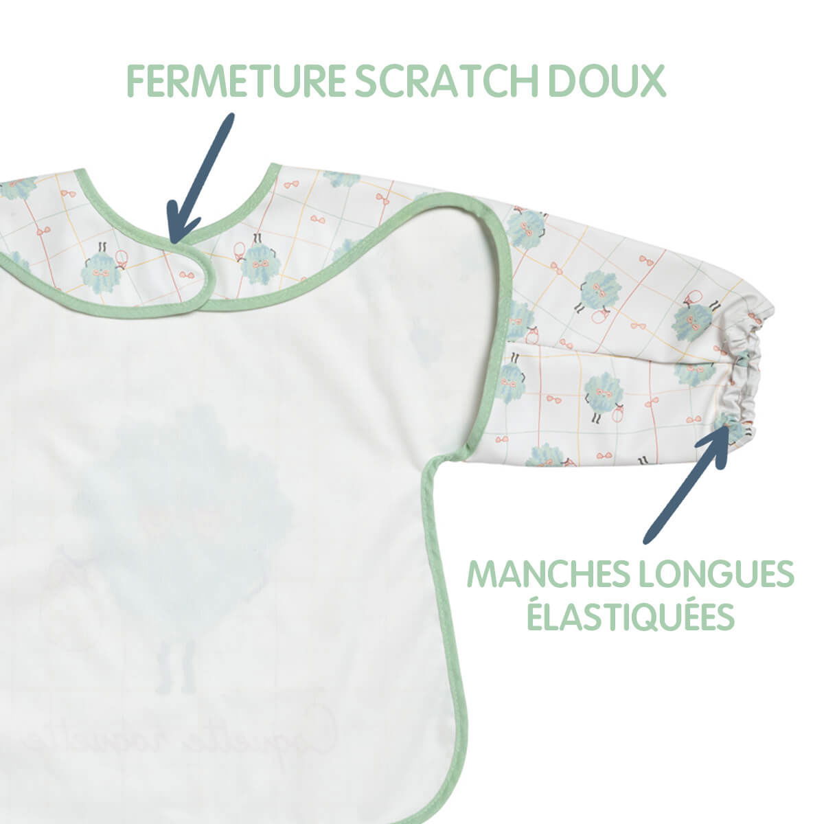 Bavoir tablier enduit 12 mois - Smoothie - BB Malin