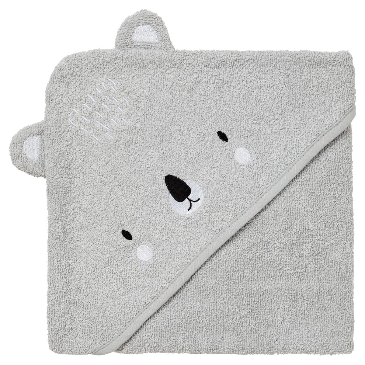 Cape de bain 70x70 cm ludique - Koala gris - BB Malin