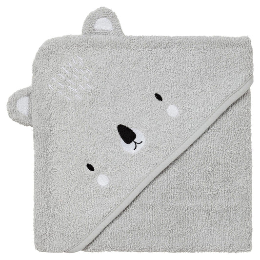 Cape de bain 70x70 cm ludique - Koala gris - BB Malin