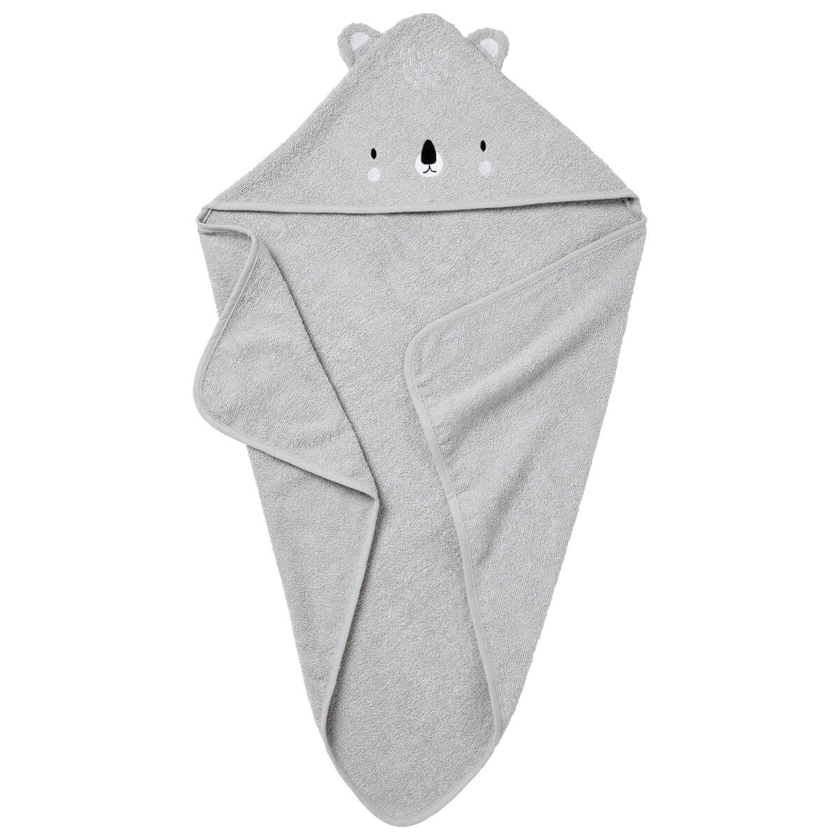 Cape de bain 70x70 cm ludique - Koala gris - BB Malin