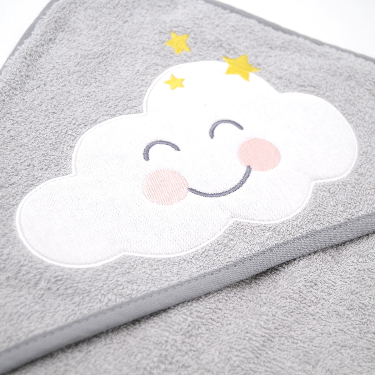 Cape de bain 80x80 cm Nuage brodé - 