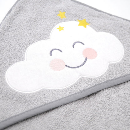 Cape de bain 80x80 cm Nuage brodé - 