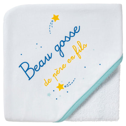 Cape de bain Beau gosse de père en fils - 70x70 cm - Babycalin