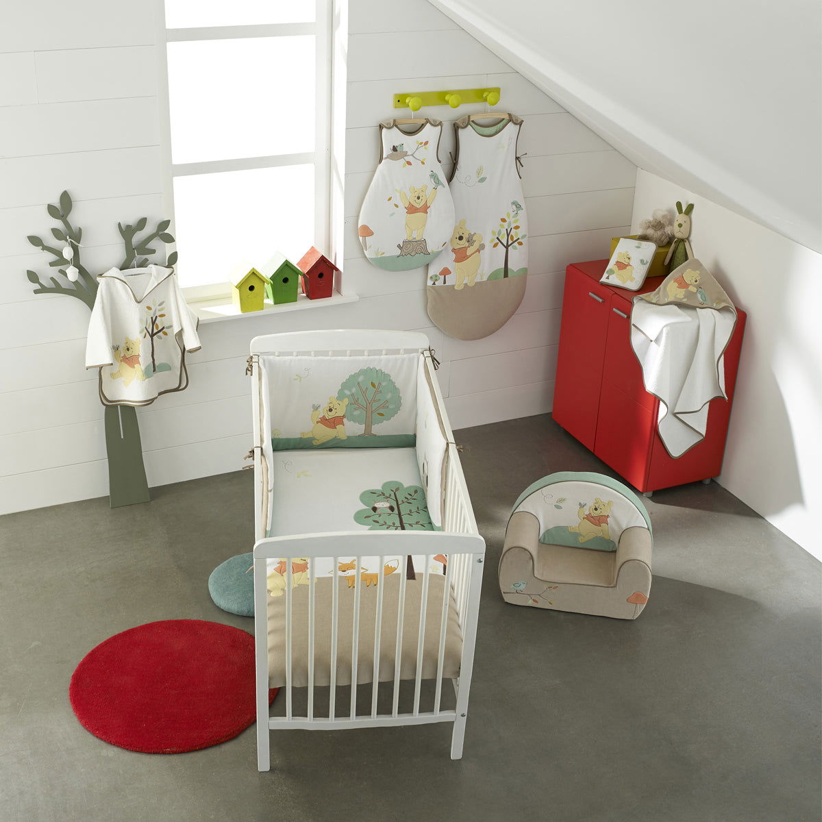 Cape de bain + gant de toilette Disney Winnie Whimsy - 