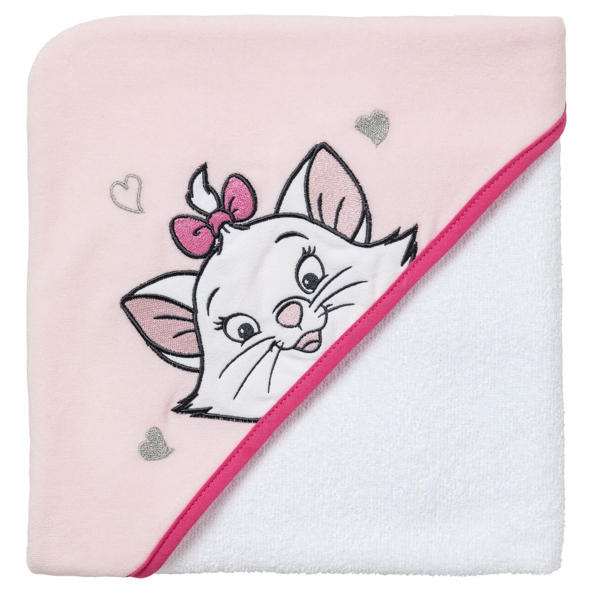 Cape de bain 80x80 cm velours - Marie Jolie - Disney Baby