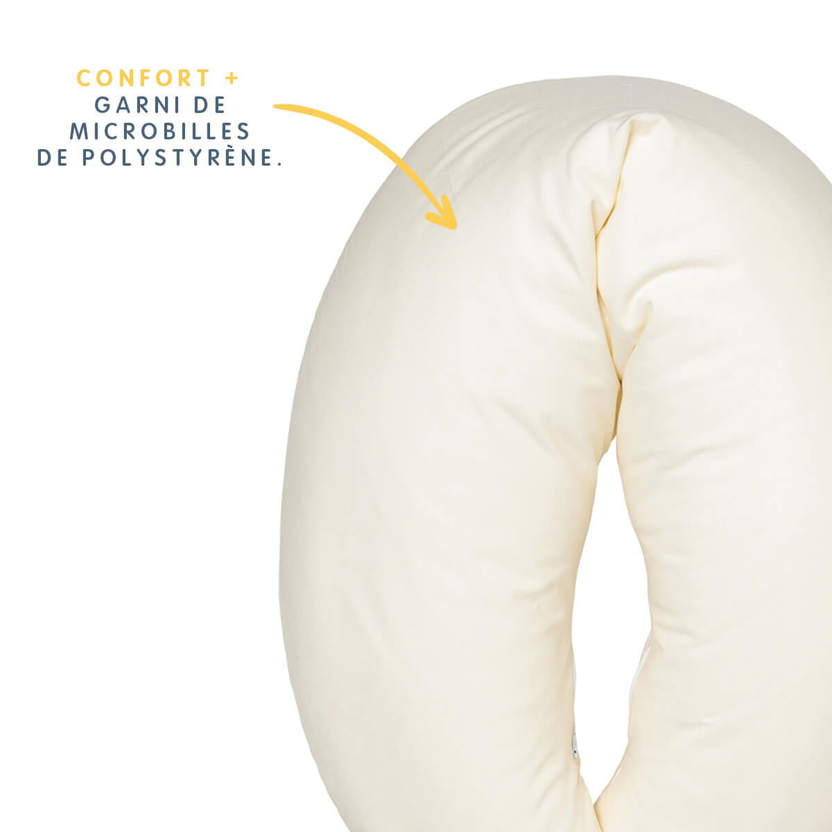 Coussin d'allaitement 110x53 cm - Oiseaux + Sable - 