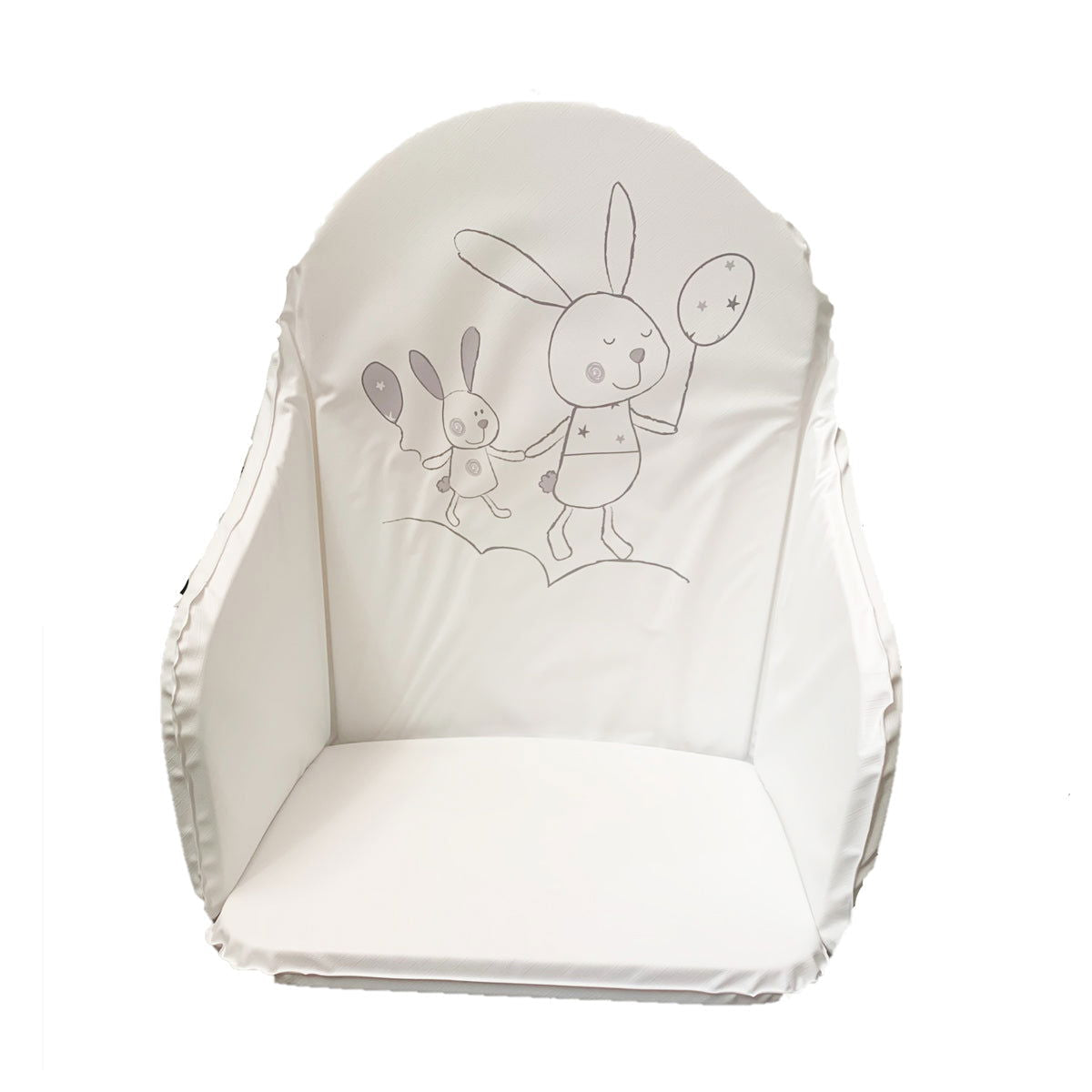 Coussin de chaise PVC Lapin Gris - BB Malin