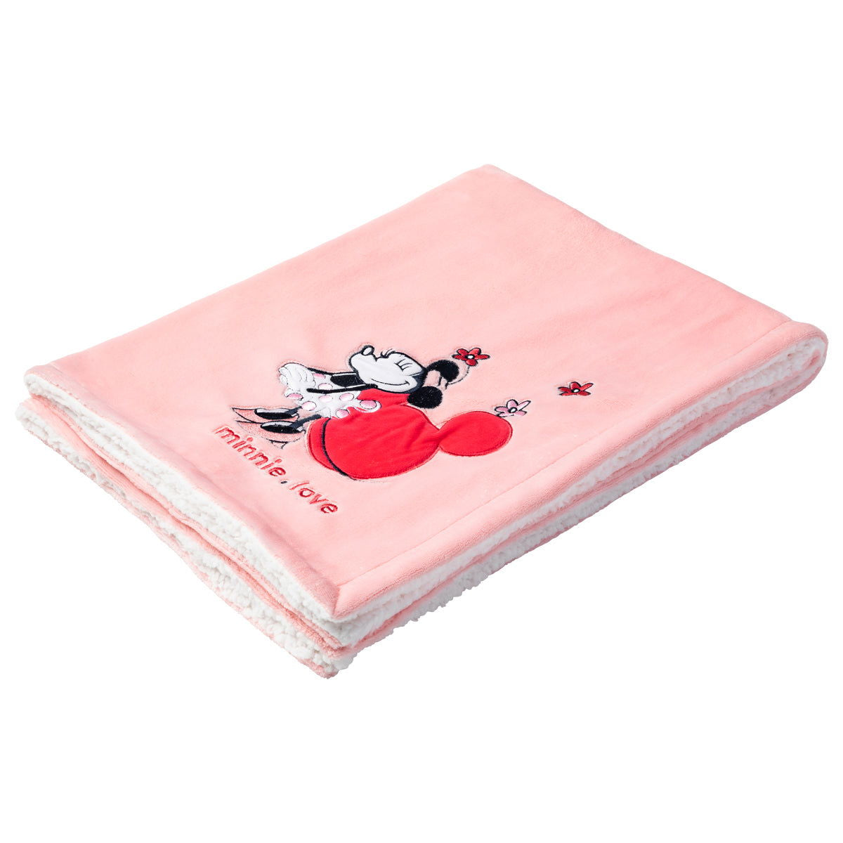 Couverture bi-matière Minnie Confettis 75x100 cm - Disney Baby
