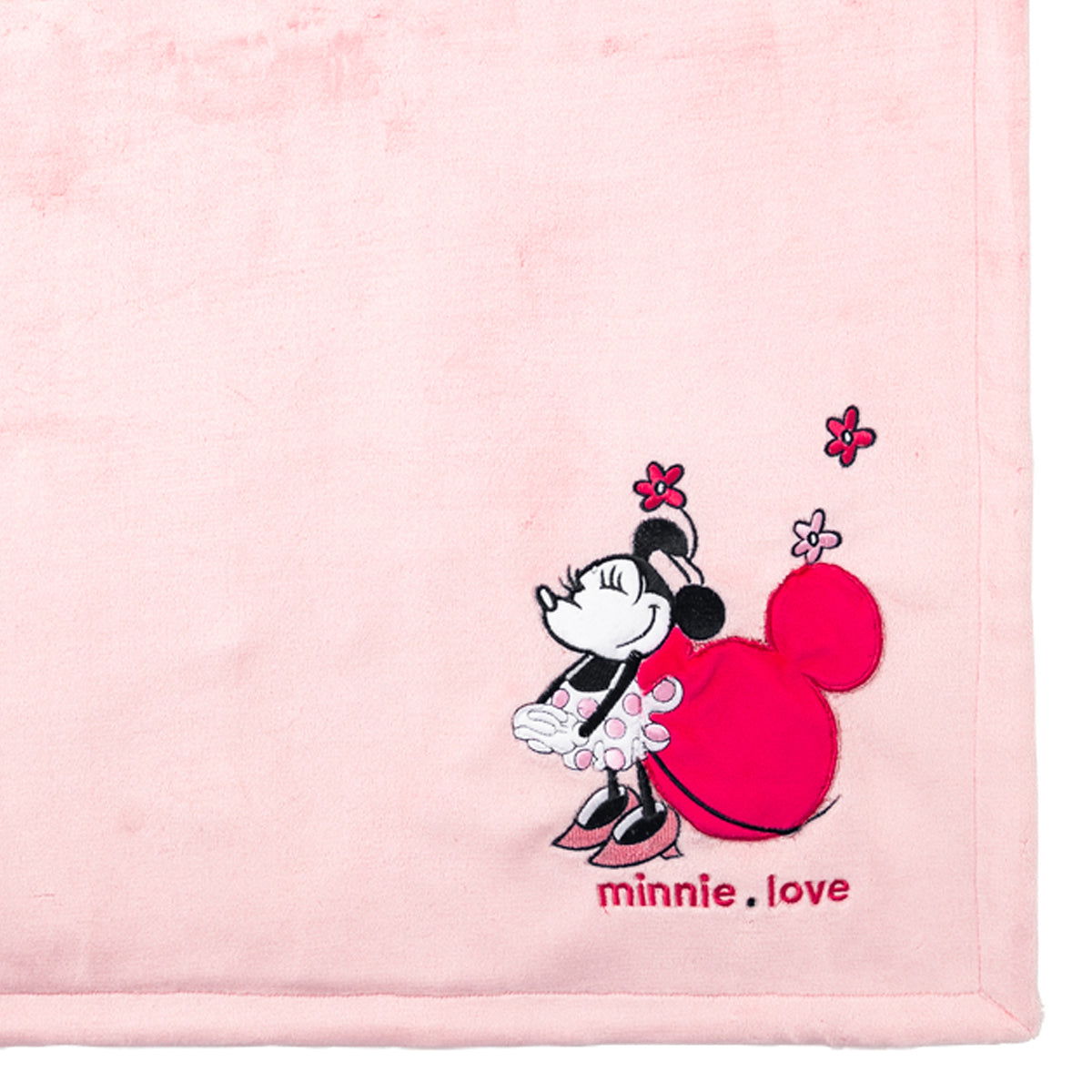 Couverture bi-matière Minnie Confettis 75x100 cm - 