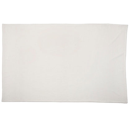 Couverture douce en flanelle 100x150 cm Écru - 