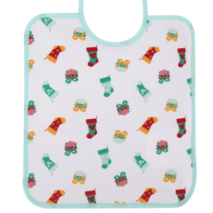 2 bavoirs bébé 6 mois Noël Mickey&Minnie Jingle All The Way - Bavoir en éponge à lacets 28x38 cm