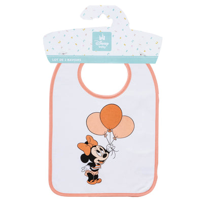 Bavoir bébé 6 mois 25x36 cm en Coton Minnie Good Morning