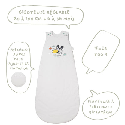 Gigoteuse hiver 6-36 mois 100 cm en Coton Mickey Good Morning