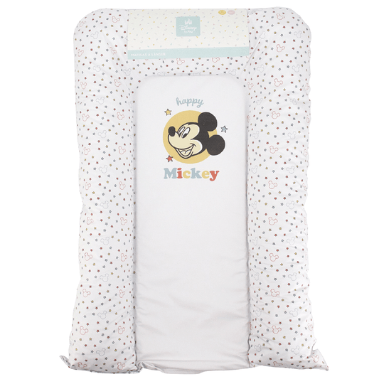 Matelas à langer bébé Flocons Happy Mickey - Matelas à langer pour bébé 50x70 cm