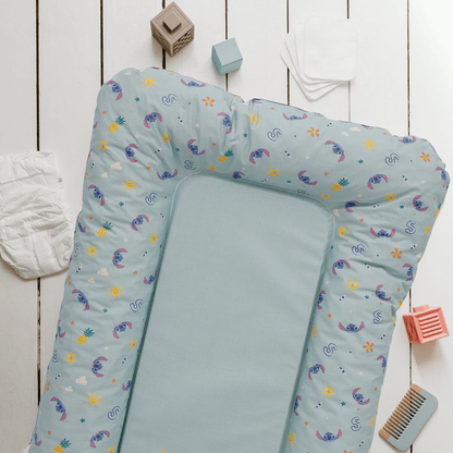 Matelas à langer bébé Flocons Stitch Bleu - Matelas à langer pour bébé 50x70 cm