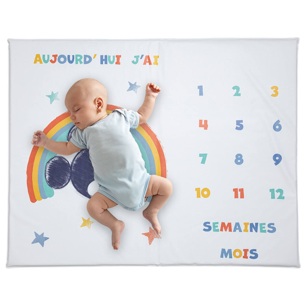 Tapis de jeu en PVC 72x92 cm avec étapes bébé - Mickey Cool