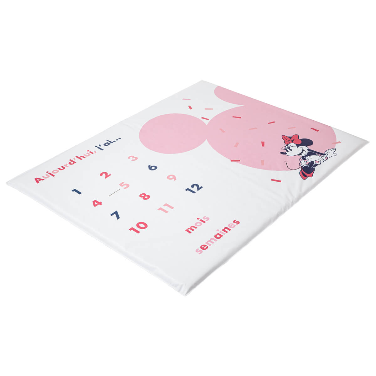 Tapis de jeu en PVC 72x92 cm avec étapes bébé - Minnie Confettis