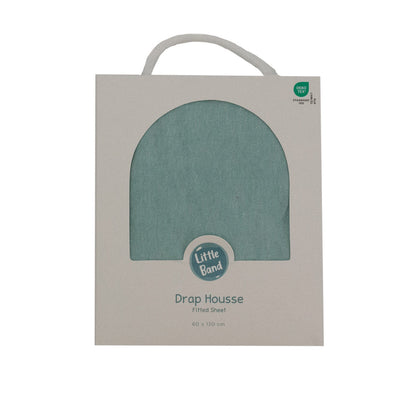 Drap-housse 60x120 cm en Coton Bleu/Vert - BB Malin