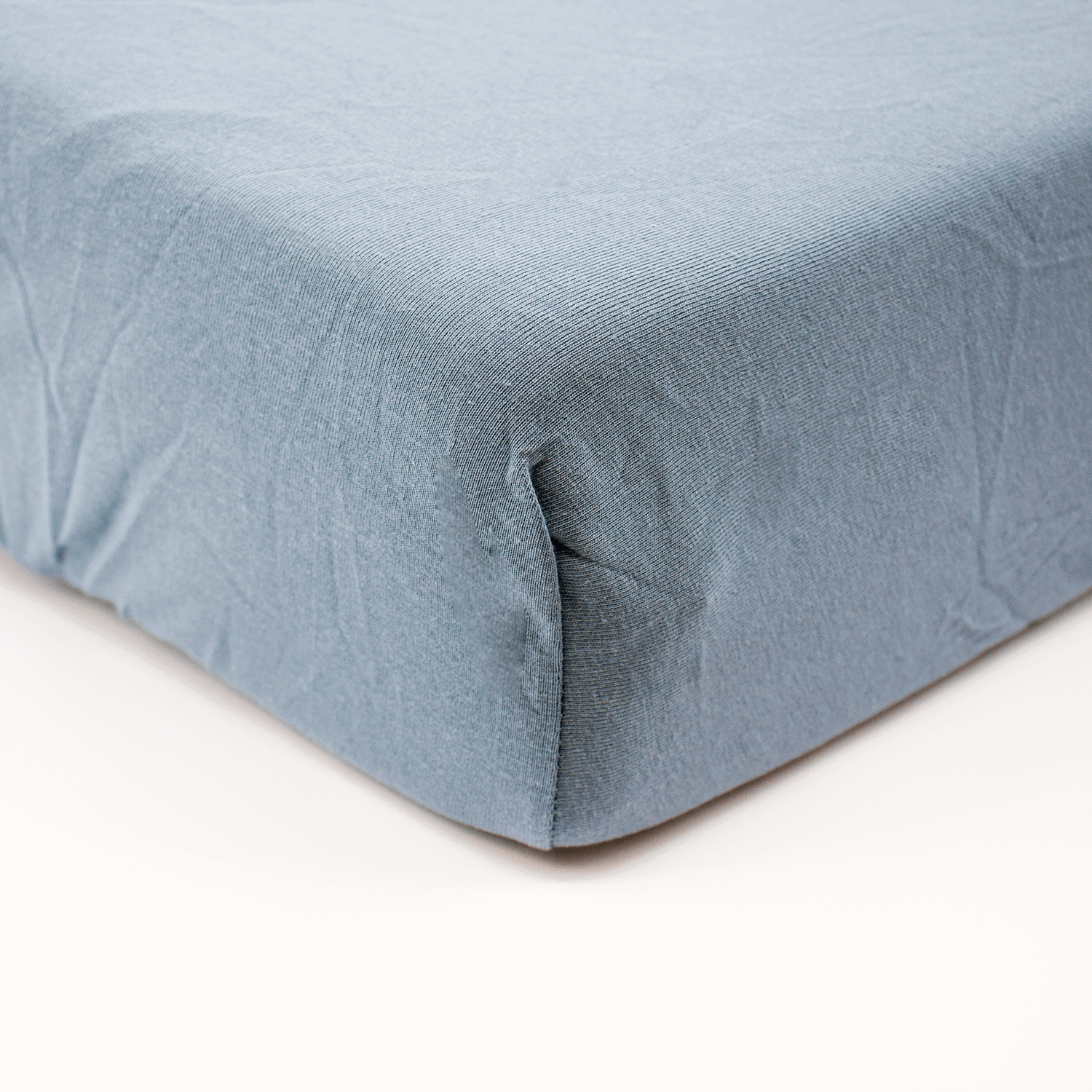 Drap-housse 60x120 cm en Coton Bleu Orage - BB Malin