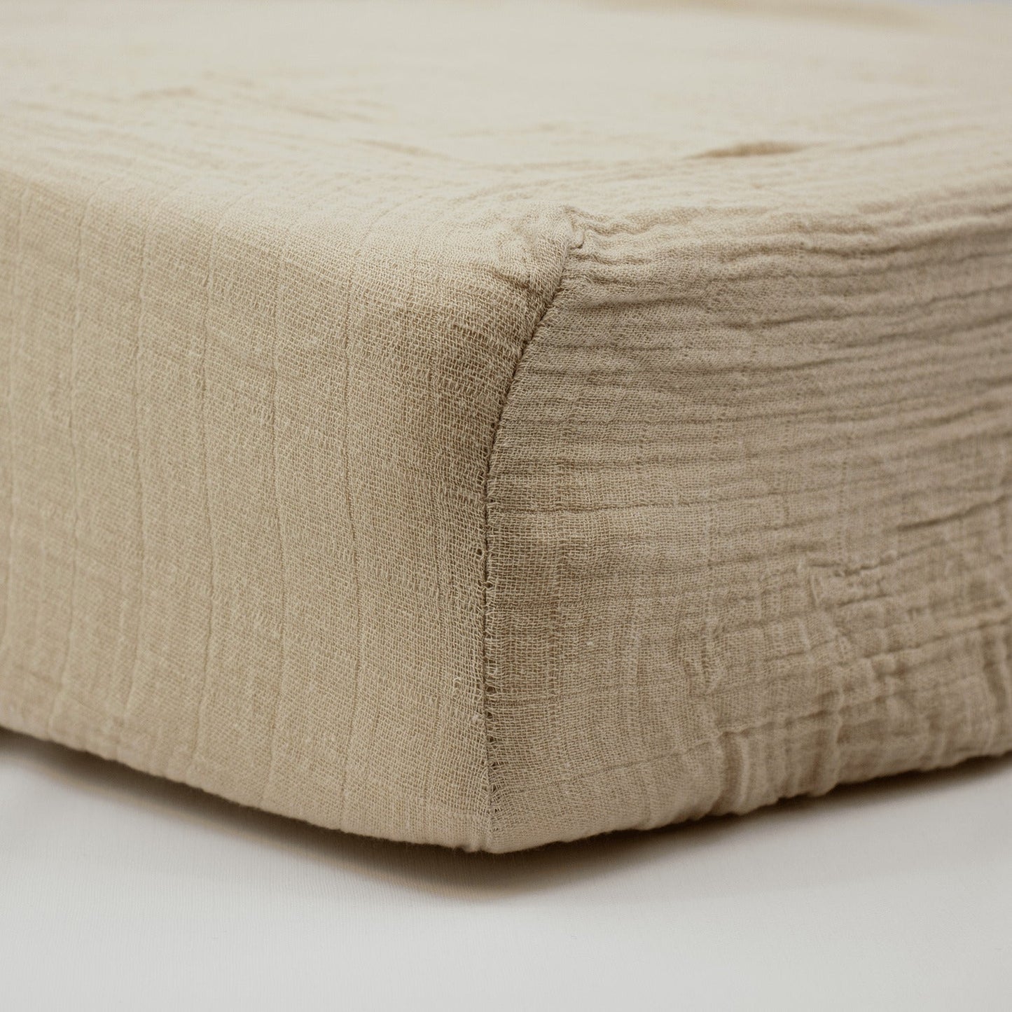 Drap-housse 60x120 cm en Gaze de Coton Taupe - BB Malin
