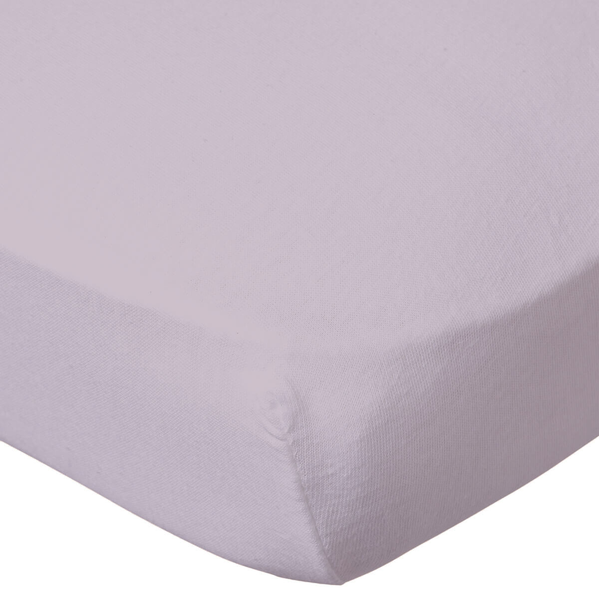 Drap-housse 60x120 cm x2 pcs en Coton Blanc / Lilas - BB Malin