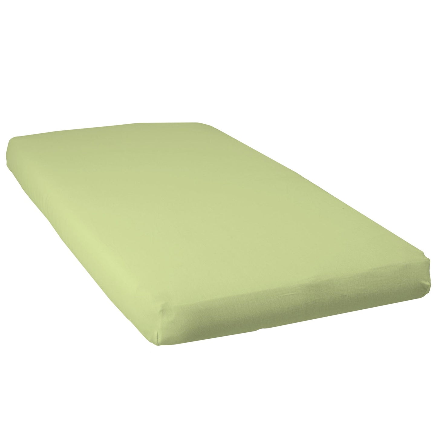 Drap housse uni 40x80 cm en coton épais Vert anis - 