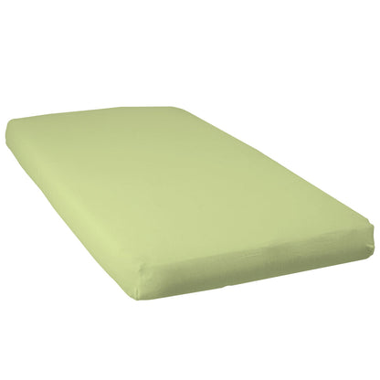 Drap housse uni 40x80 cm en coton épais Vert anis - 