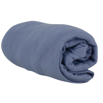 Drap housse uni 60x120 cm - Bleu Layette - BB Malin