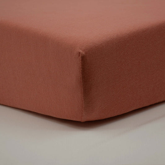 Drap housse uni 60x120 cm - Terracotta - BB Malin