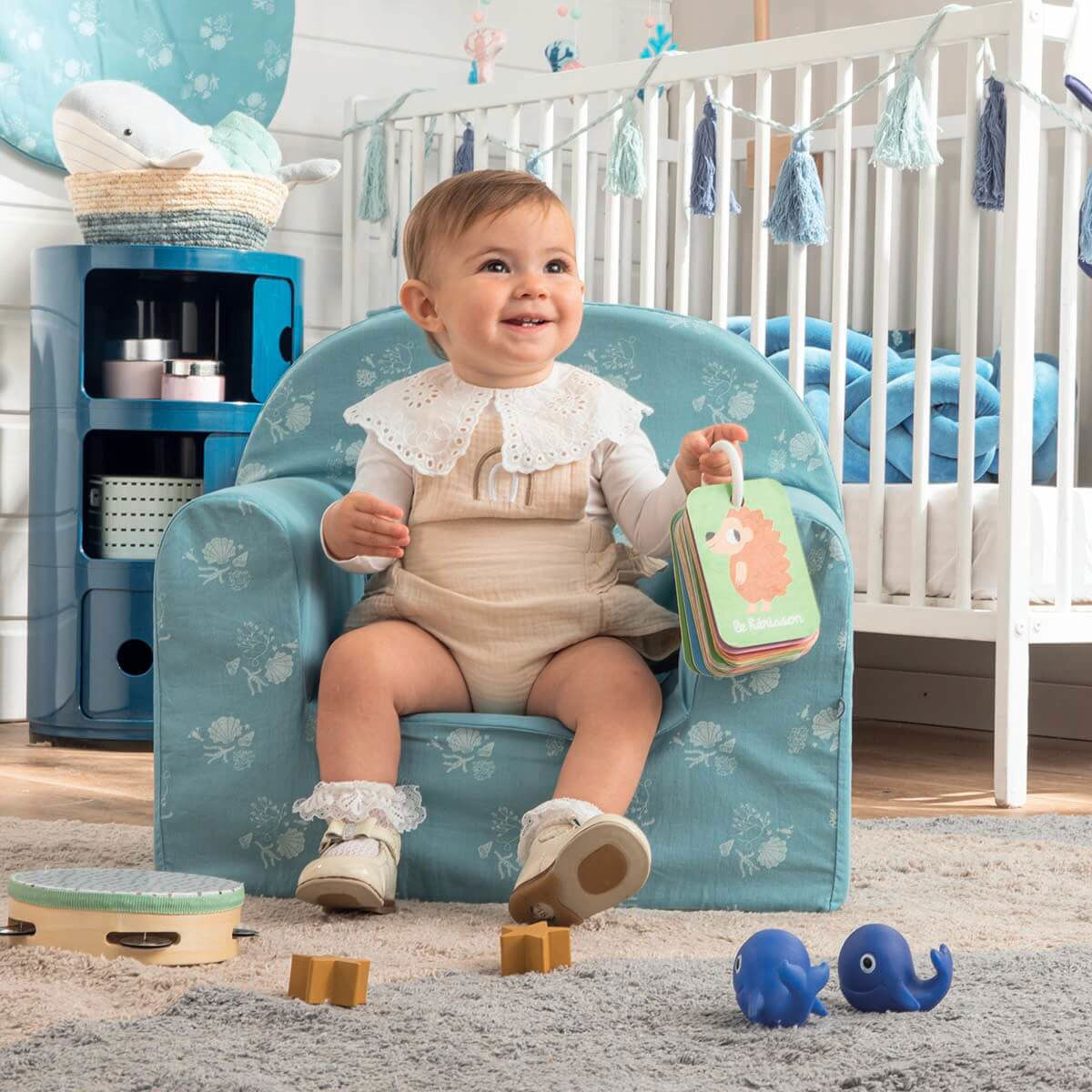 Fauteuil bébé en mousse déhoussable - Seaside Romance - 
