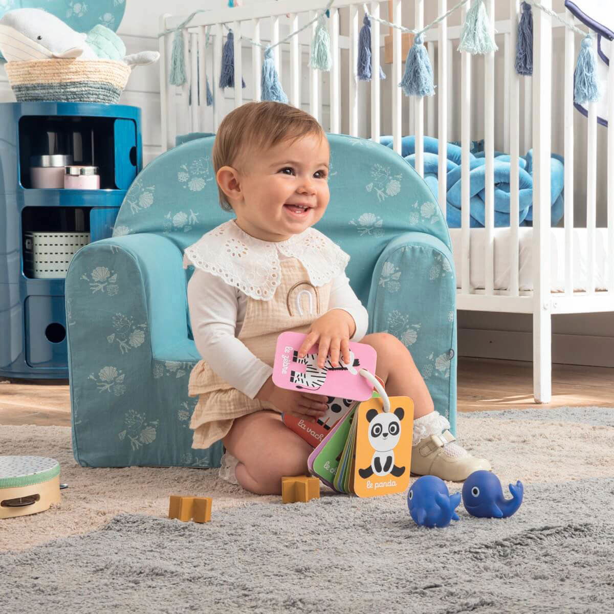 Fauteuil bébé en mousse déhoussable - Seaside Romance - 
