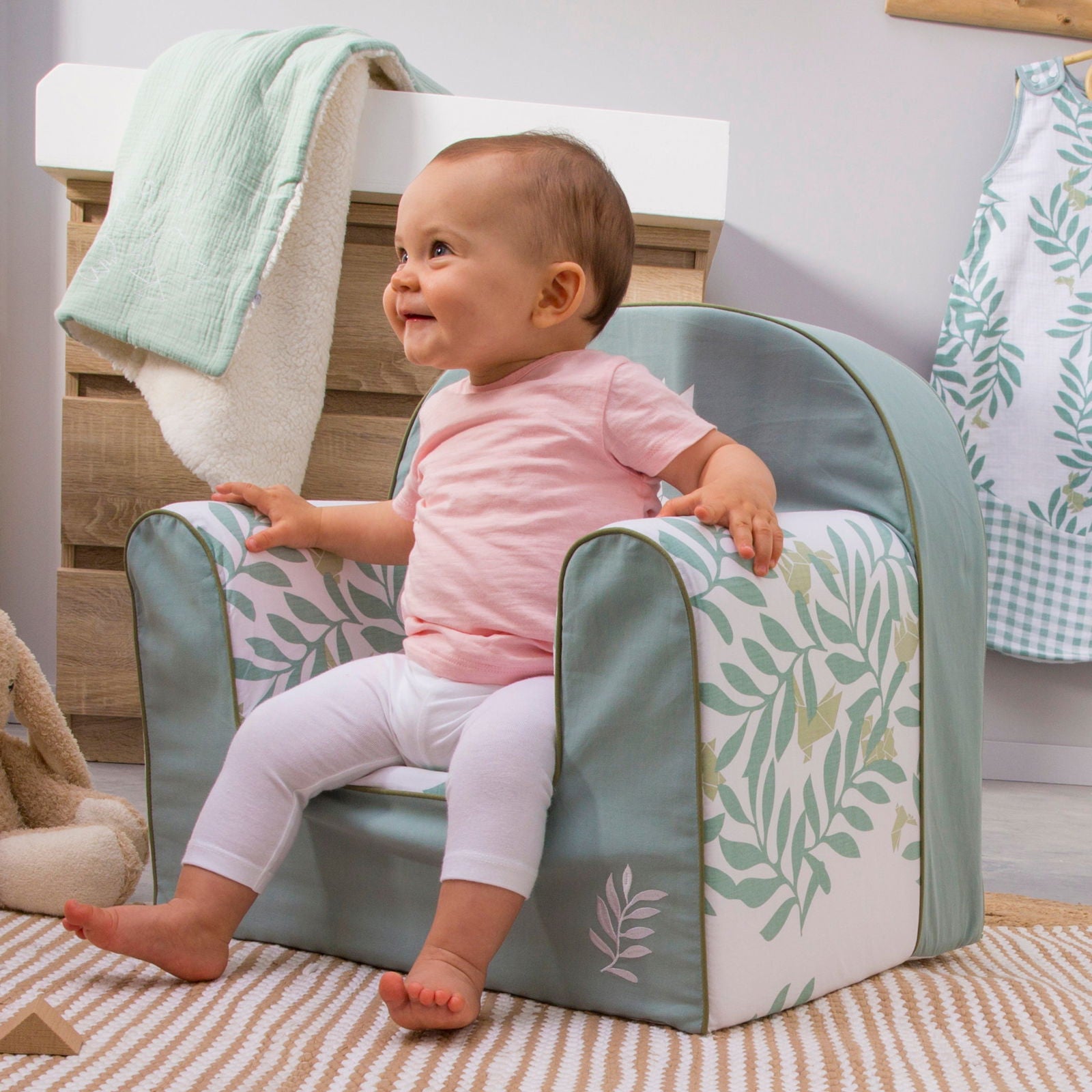 Fauteuil déhoussable brodé - Day Break - 