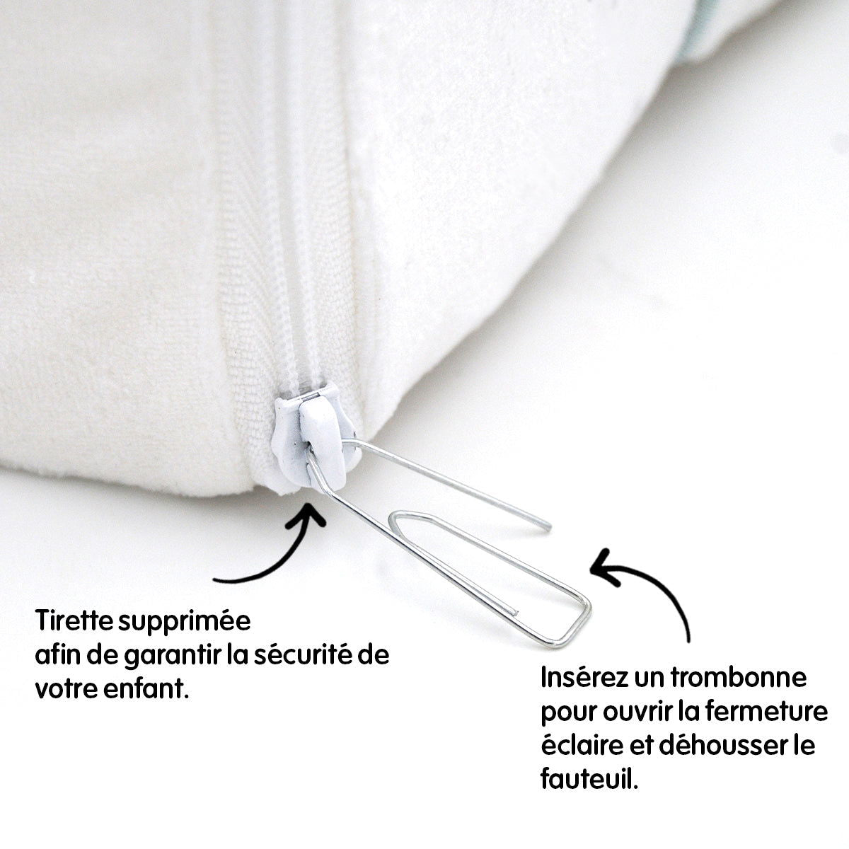 Fauteuil déhoussable brodé - Day Break - 
