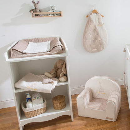 Fauteuil enfant droit matelassé brodé Sophie la Girafe Paris - 12 mois - 