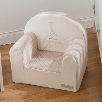 Fauteuil enfant droit matelassé brodé Sophie la Girafe Paris - 12 mois - 
