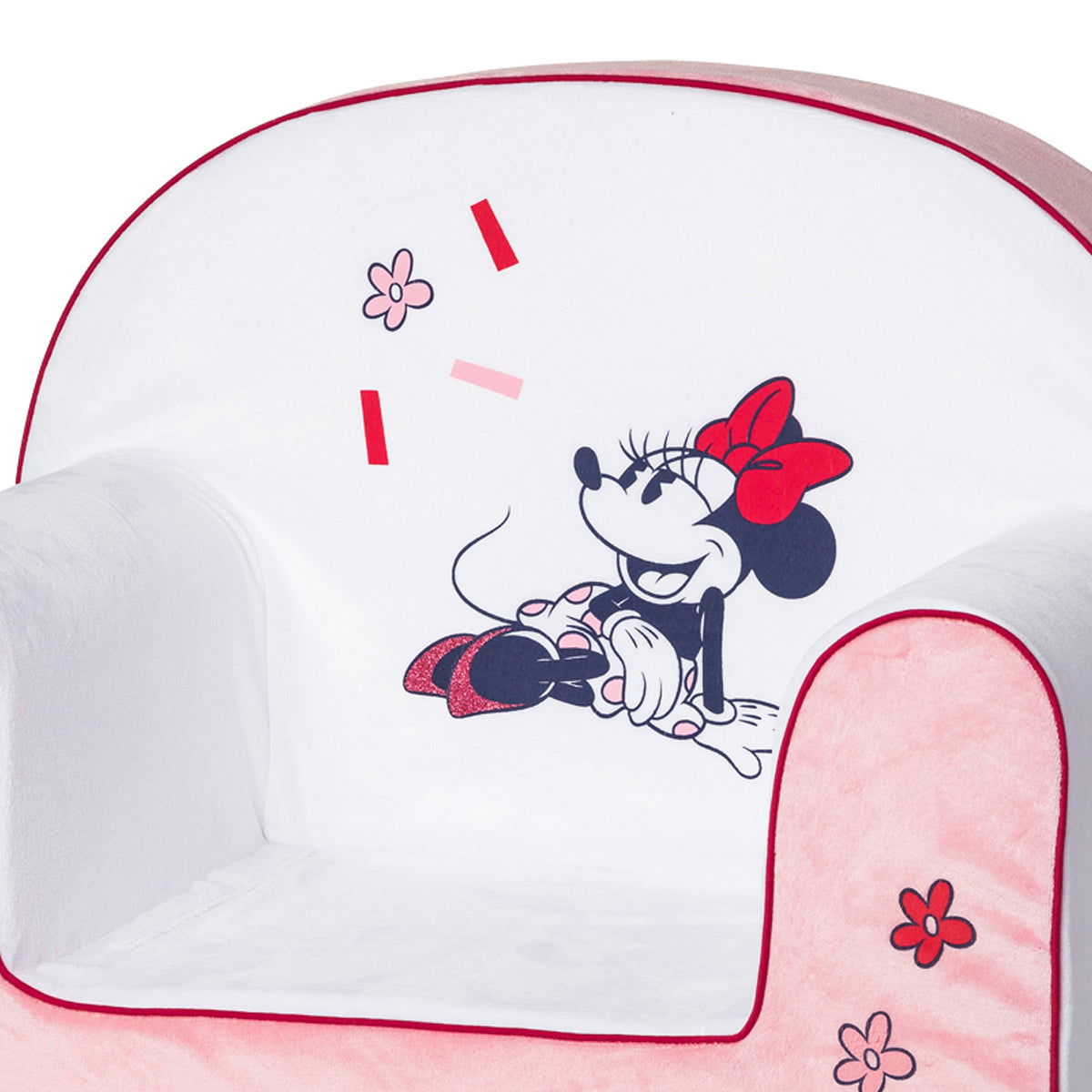 Fauteuil enfant droit en velours Minnie Confettis - 12 mois - 