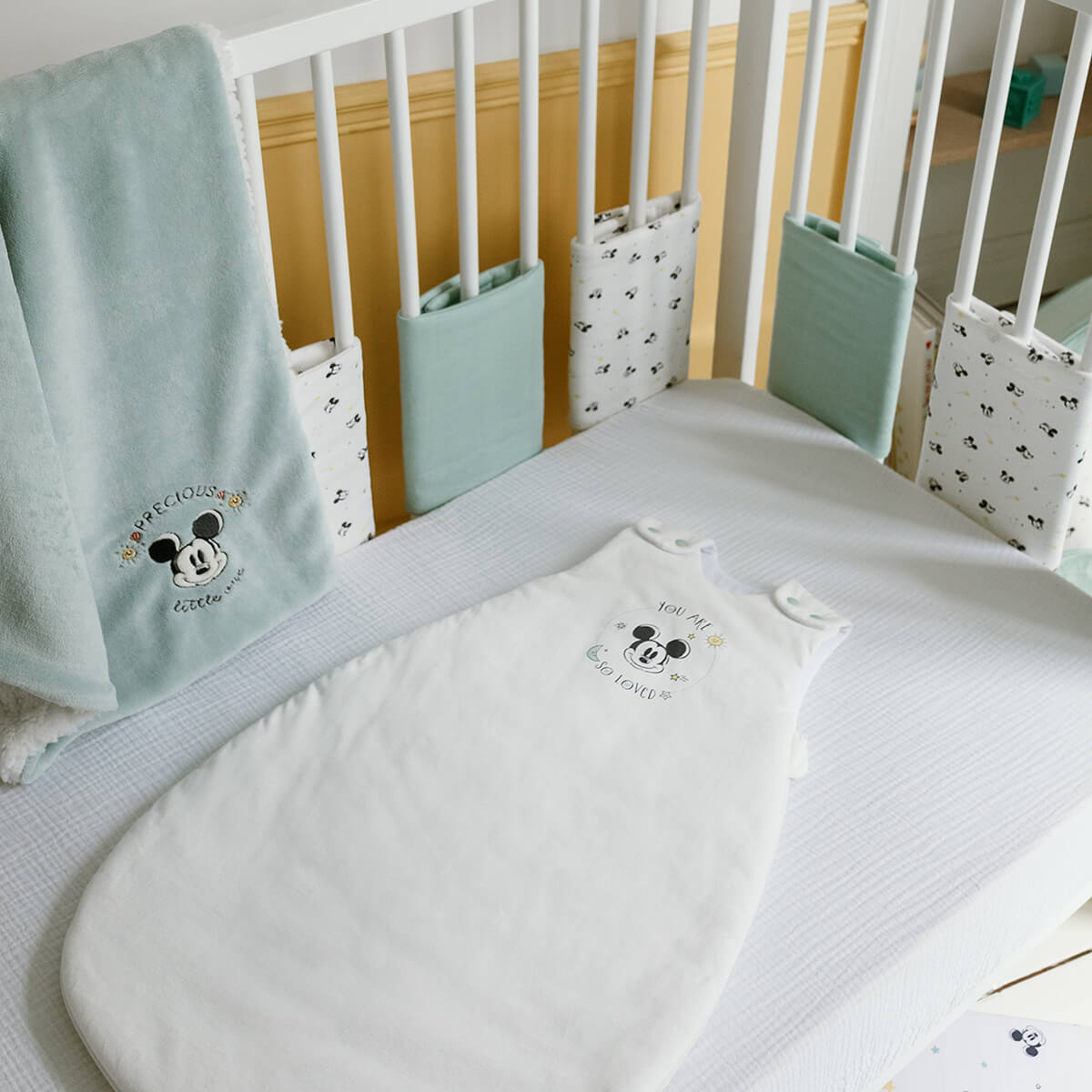 Gigoteuse hiver 0-6 mois 65 cm en Coton Mickey Good Morning - BB Malin