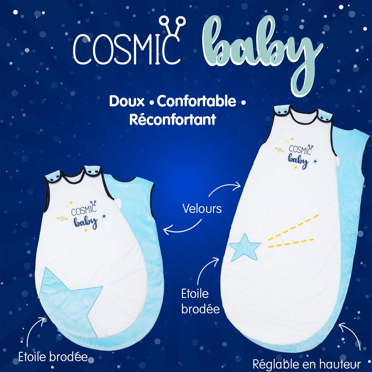 Gigoteuse naissance hiver Cosmic - 65 cm - BB Malin